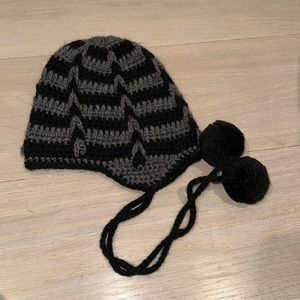Miu Miu snow beanie in gray and black